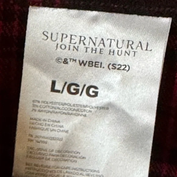 Supernatural Culturefly Plaid Winchester Brothers Size L - Picture 4 of 6